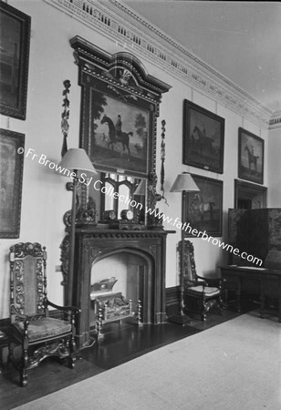 DROMOLAND CASTLE FIREPLACE IN MAIN HALL